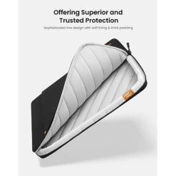 Tomtoc Defender Recycled Fabrics Laptop Sleeve For 13.5, 14 & 14.4 Inch Laptop (Water Resistant, Black) -Tomtoc 261022 9 pmaj5d