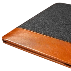 Tomtoc Vintage Polyurethane Leather Laptop Sleeve For 13, 14 & 16 Inch Laptop (Intelligent Magnet Closure, Grey) -Tomtoc 261028 6 py94x7