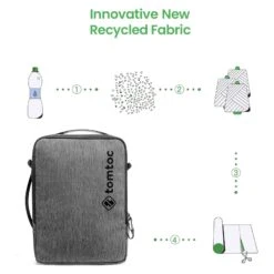 Tomtoc Defender Recycled Fabrics Laptop Sleeve For 16 Inch Laptop (360 Superior Protection, Grey) -Tomtoc 265648 13 mqpnbj