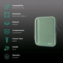 Tomtoc FancyCase Sleeve For 11 Inch Tablets (Water Repellent, Cactus) -Tomtoc 265881 2 v8v4ss