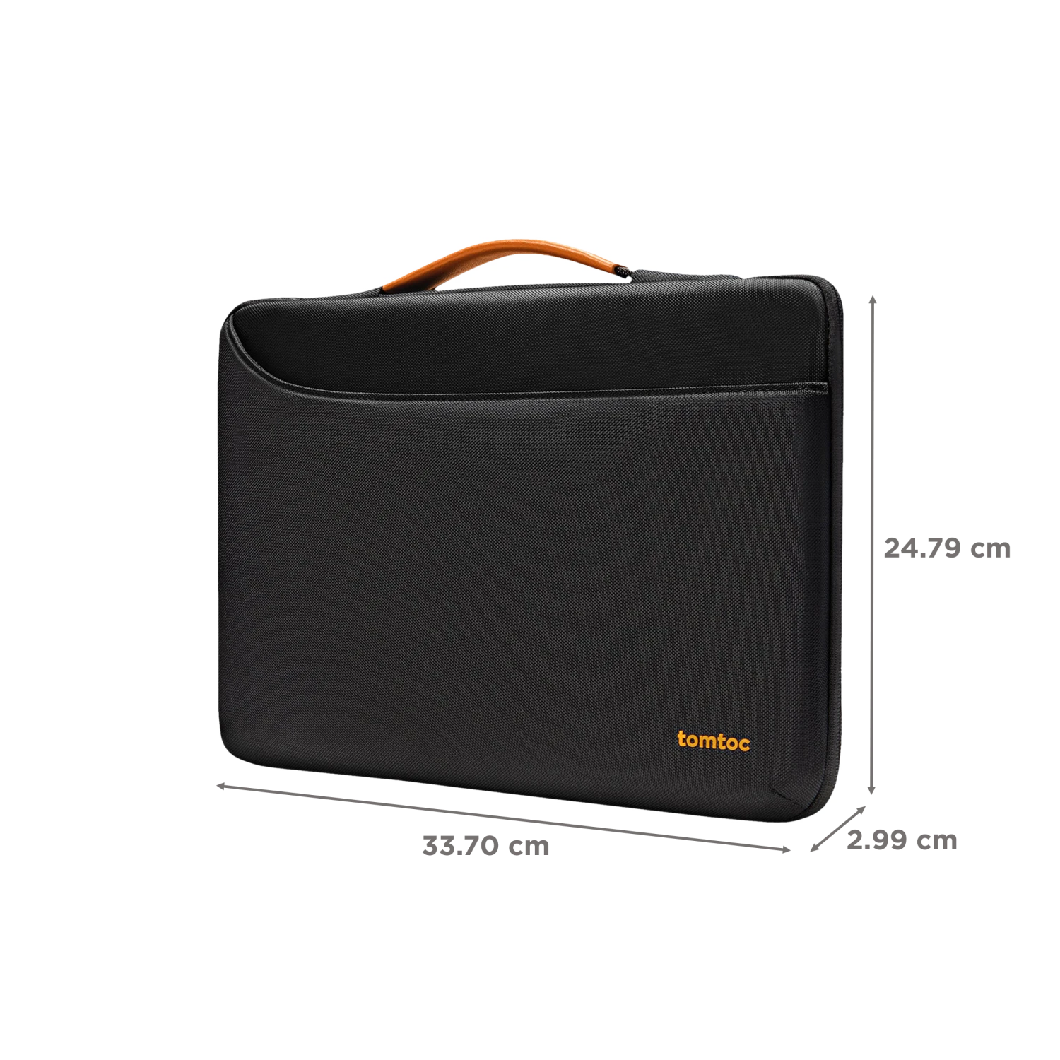 Tomtoc Defender Recycled Fabrics Laptop Sleeve For 14 Inch Laptop (360 Superior Protection, Black) 4 Tomtoc Defender Recycled Fabrics Laptop Sleeve For 14 Inch Laptop (360 Superior Protection, Black) - Image 2