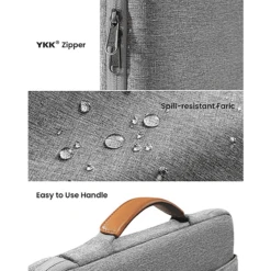 Tomtoc Defender Recycled Fabrics Laptop Sleeve For 14 Inch Laptop (360 Superior Protection, Grey) -Tomtoc 265886 11 tiiuyk