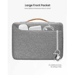 Tomtoc Defender Recycled Fabrics Laptop Sleeve For 14 Inch Laptop (360 Superior Protection, Grey) -Tomtoc 265886 14 e7nhxw