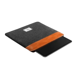 Tomtoc Vintage Polyurethane Leather Laptop Sleeve For 13, 14 & 16 Inch Laptop (Intelligent Magnet Closure, Grey) -Tomtoc 265889 7 an7vbm