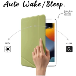 Tomtoc Inspire B02 PU Leather Flip Case For Apple IPad 10.2 Inch (Military Grade Protection, Avocado) -Tomtoc 272353 12 da9ue3
