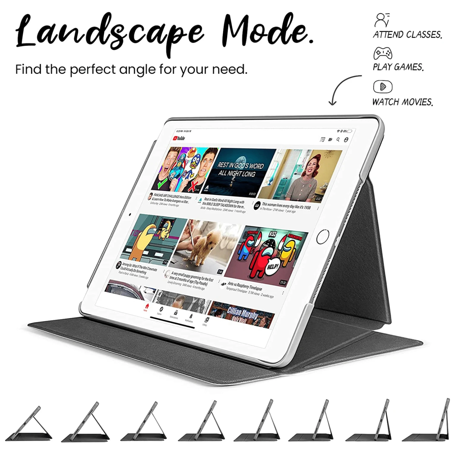 Tomtoc Inspire B02 PU Leather Flip Case For Apple IPad 10.2 Inch (Military Grade Protection, Lavender) 7 Tomtoc Inspire B02 PU Leather Flip Case For Apple IPad 10.2 Inch (Military Grade Protection, Lavender) - Image 5