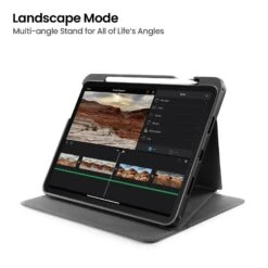 Tomtoc Inspire B02 PU Leather Flip Case For Apple IPad 11 Inch (Military Grade Protection, Black) -Tomtoc 272366 13 tflv01