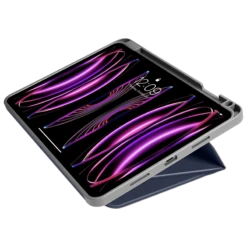 Tomtoc Inspire B02 PU Leather Flip Case For Apple IPad 12.9 Inch (Military Grade Protection, Dark Blue) -Tomtoc 272369 7 sawq7b