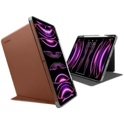 Tomtoc Inspire B02 PU Leather Flip Case For Apple IPad 12.9 Inch (Military Grade Protection, Caramel)