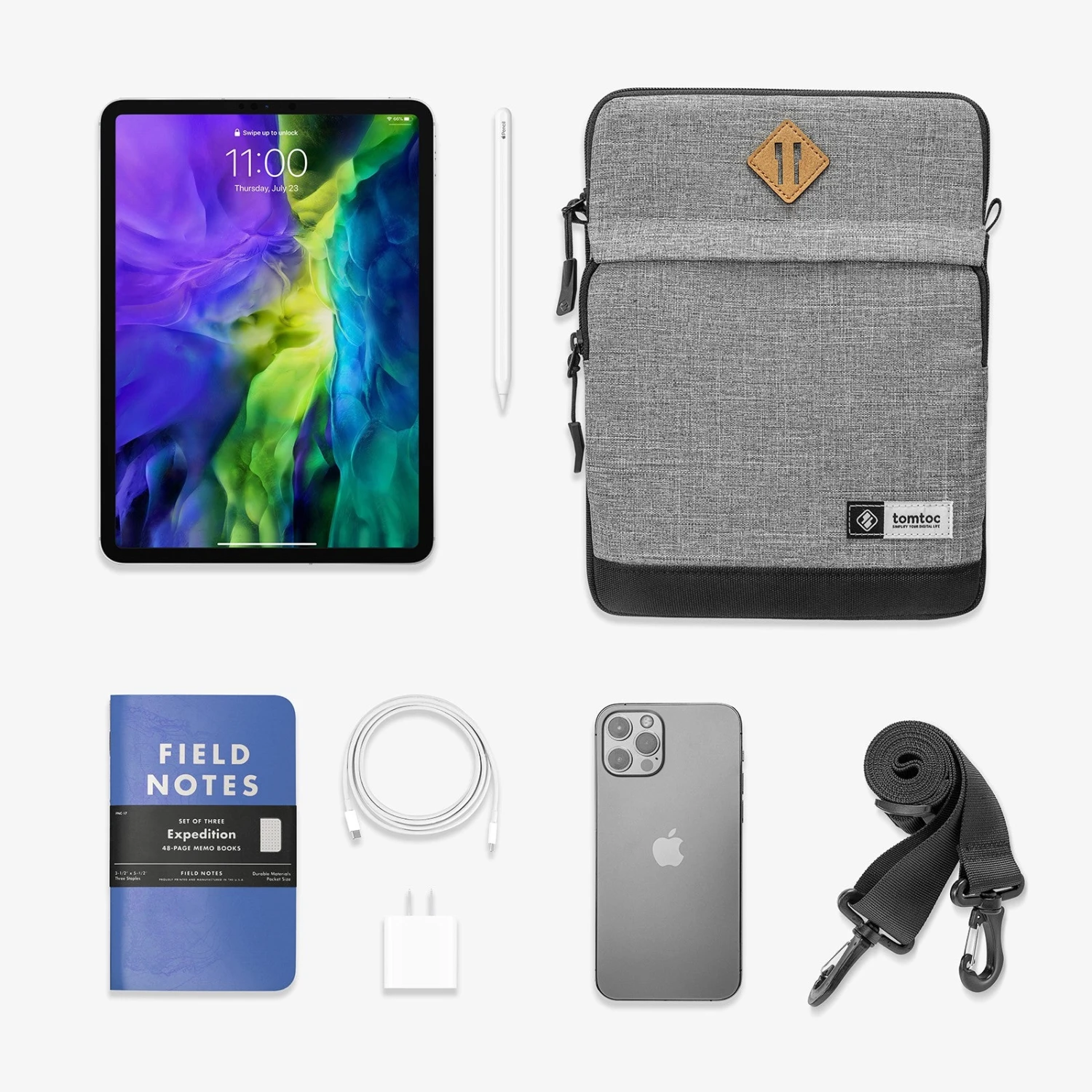 Light-A20 Tablet Shoulder Bagfor 11-inch IPad Pro | Gray 8 Light-A20 Tablet Shoulder Bagfor 11-inch IPad Pro | Gray - Image 6