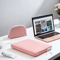 Versatile-A27 Shell Laptop Sleeve Kit For 13-inch MacBook Air M3/M2/M1 | Pink -Tomtoc BL3A4179 2