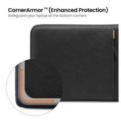 Tomtoc Defender Laptop Sleeve For Up To 35.56 Cm (14 Inch) Laptop With Safeguard Laptop Bottom Corner, Black A13-C01D01(493665228) -Tomtoc Tomtoc A13 C01D01 Sleeve 493665228 i 4 1200Wx1200H