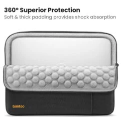 Tomtoc Defender Laptop Sleeve For Up To 35.56 Cm (14 Inch) Laptop With Safeguard Laptop Bottom Corner, Black A13-C01D01(493665228) -Tomtoc Tomtoc A13 C01D01 Sleeve 493665228 i 8 1200Wx1200H