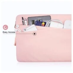 Tomtoc Laptop Sleeve With Pocket For Small Accessories, Pink A18-C01C(493665225) -Tomtoc Tomtoc A18 C01C Sleeve 493665225 i 4 1200Wx1200H