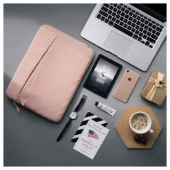 Tomtoc Laptop Sleeve With Pocket For Small Accessories, Pink A18-C01C(493665225) -Tomtoc Tomtoc A18 C01C Sleeve 493665225 i 5 1200Wx1200H