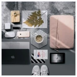 Tomtoc Laptop Sleeve With Pocket For Small Accessories, Pink A18-C01C(493665225) -Tomtoc Tomtoc A18 C01C Sleeve 493665225 i 9 1200Wx1200H