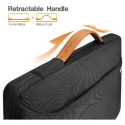 Tomtoc Defender Laptop Handbag For Up To 35.56 Cm (14 Inch) Laptop With 360 Degree Superior Protection, Black A22D2D1(493665238) -Tomtoc Tomtoc A22D2D1 Sleeve 493665238 i 4 1200Wx1200H