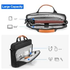 Tomtoc Defender Laptop Shoulder Bag For Up To 40.64 Cm (16 Inch) Laptop With Comfortable Shoulder Strap, Black A50-E01D(493665250) -Tomtoc Tomtoc A50 E01D Sleeve 493665250 i 4 1200Wx1200H