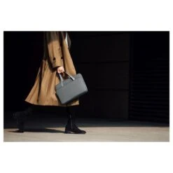 Tomtoc The Her Laptop Handbag For Up To 35.56 Cm (14 Inch) Laptop With Soft PU Leather Handle, Grey H21-C01G01(493665246) -Tomtoc Tomtoc H21 C01G01 Sleeve 493665246 i 4 1200Wx1200H